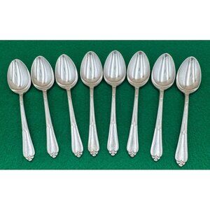 8 International Silver Rogers Reinforced Silverplate INSPIRATION Tea Spoons